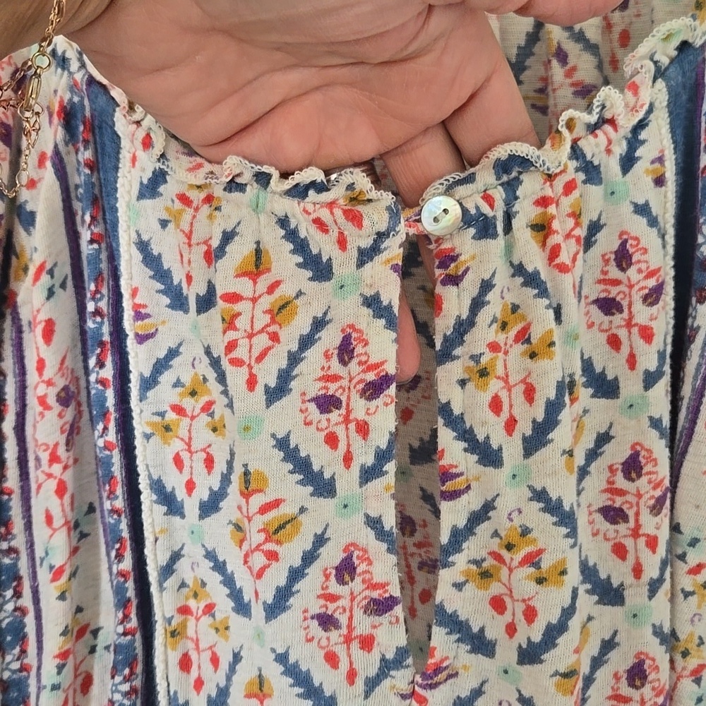 Lucky Brand | Cotton/Linen Blend Top Size 2X - Picture 5 of 11